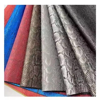 Nové příjezdy Metalic Snake Skin Printed Shinny Finish Syntetic PU Kůže